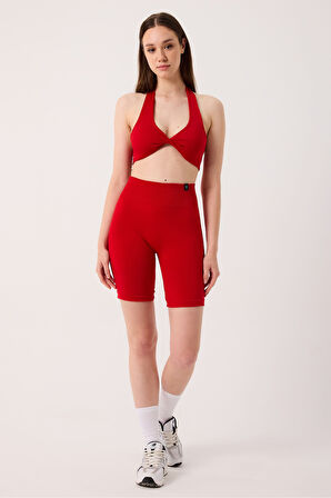 Amara Spor Şort Yüksek Bel Esnek Şekillendirici ve Toparlayıcı Seamless Tayt Kısa Şort