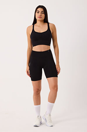 Sally Yüksek Bel Esnek ve Toparlayıcı Seamless Spor Şort