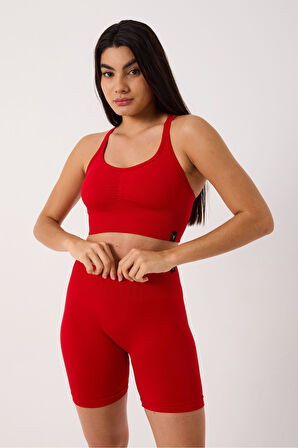 Sally Yüksek Bel Esnek ve Toparlayıcı Seamless Spor Şort