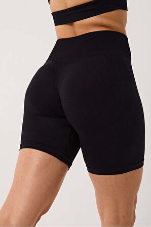 Luma Spor Şort Yüksek Bel Esnek Şekillendirici ve Toparlayıcı Seamless Tayt Kısa Şort