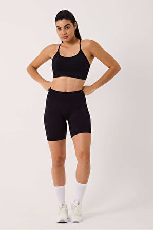 Luma Spor Şort Yüksek Bel Esnek Şekillendirici ve Toparlayıcı Seamless Tayt Kısa Şort