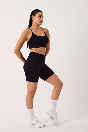 Luma Spor Şort Yüksek Bel Esnek Şekillendirici ve Toparlayıcı Seamless Tayt Kısa Şort