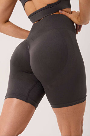 Luma Spor Şort Yüksek Bel Esnek Şekillendirici ve Toparlayıcı Seamless Tayt Kısa Şort