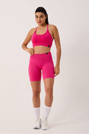 Luma Spor Şort Yüksek Bel Esnek Şekillendirici ve Toparlayıcı Seamless Tayt Kısa Şort