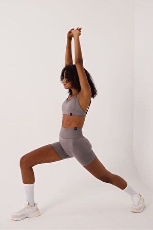 Aura Spor Şort Yüksek Bel Esnek Şekillendirici ve Toparlayıcı Seamless Tayt Kısa Şort