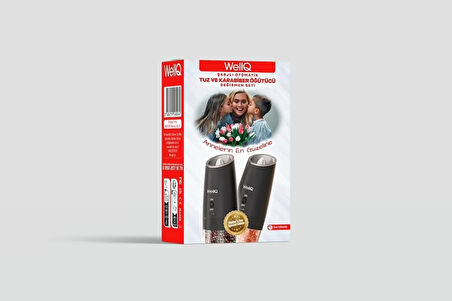 Şarjlı Işıklı Full Otomatik Tuz Karabiber Değirmen Seti (2Lİ) Özel Hediyelik Set