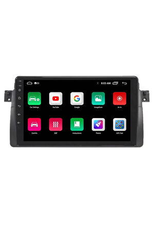 Araç Multimedya Cihazı - 2 32 / Ips 9 Inch Ekran - Navigasyon - Carplay - Bmw E46 - Vsr