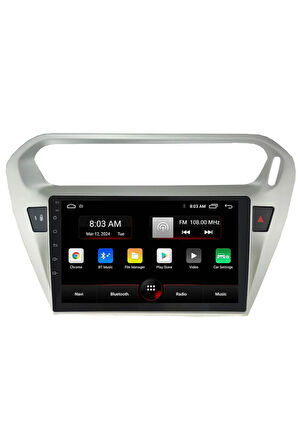 Araç Multimedya Cihazı - 2 32 / Ips 9 Inch Ekran - Navigasyon - Carplay - C Elysee - Vsr Uyumlu