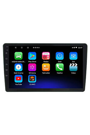 Araç Multimedya Cihazı - 2 32 / Ips 9 Inch Ekran - Navigasyon - Carplay - Dacia Duster 13 18 - Vsr