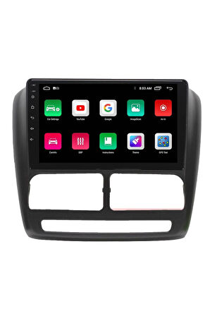 Araç Multimedya Cihazı - 2 32 / Ips 9 Inch Ekran - Navigasyon - Carplay - Fiat Doblo 11-14 Uyumlu
