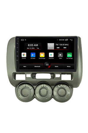 Multimedya Cihazı Uyumlu - 2 32 / Ips 9 Inch Ekran - Navigasyon - Carplay - Jazz - City 04-07 - Vsr