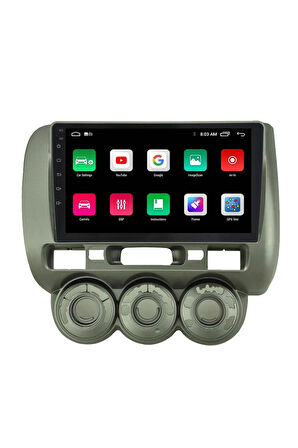 Multimedya Cihazı Uyumlu - 2 32 / Ips 9 Inch Ekran - Navigasyon - Carplay - Jazz - City 04-07 - Vsr