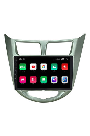 Multimedya Uyumlu Cihazı - 2 32 / Ips 9 Inch Ekran - Navigasyon - Carplay - Hyundai Accent Blue Vsr