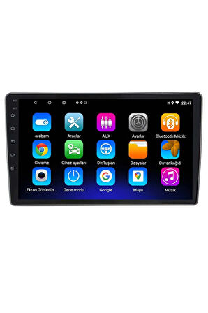 Multimedya Cihazı Uyumlu - 2 32 / Ips 9 Inch Ekran - Navigasyon - Carplay - Peugeot 407 - Vsr