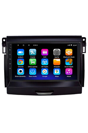 Araç Multimedya Cihazı - 2 32 / Ips 9 Inch Ekran - Navigasyon - Carplay - Ranger 2015 Uyumlu