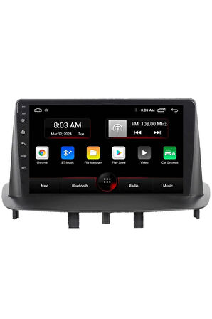 Araç Multimedya Cihazı - 2 32 / Ips 9 Inch Ekran - Navigasyon - Carplay - Renault Megane 3 - Vsr