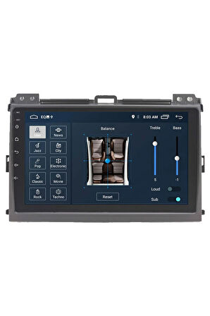 Araç Multimedya Cihazı - 2 32 / Ips 9 Inch Ekran - Navigasyon - Carplay - Prado 04-08 Uyumlu