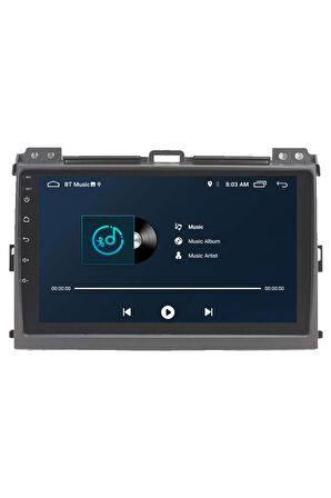 Araç Multimedya Cihazı - 2 32 / Ips 9 Inch Ekran - Navigasyon - Carplay - Prado 04-08 Uyumlu