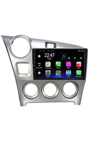 Araç Multimedya Cihazı Uyumlu 2 32 /ıps 9 Inch Ekran - Navigasyon - Carplay - Toyota Matrix 2 08-14-