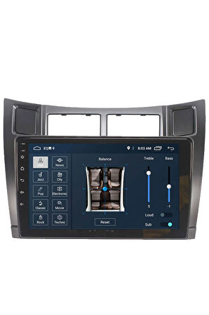 Araç Multimedya Cihazı Uyumlu 2 32 / Ips 9 Inch Ekran - Navigasyon - Carplay - Toyota Yaris 07-11