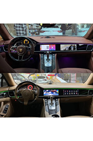 Araç Multimedya Porsche Panamera 2010 - 2016 Uyumlu Çift Ekran / Carplay  / Multimedya / Android