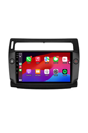 Citroën C4 Ser. - Uyumlu Araç Ekran - 2GB 32GB - Old - Black - 2005 - 2011 - 9 Inch - HIGH SOUND