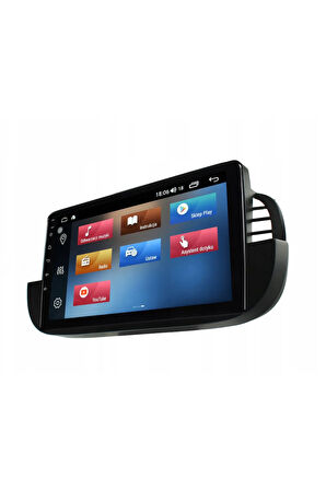 Fiat 500 Uyumlu - Araç Multimedya Ekran - 2GB 32GB - S - Black - 2008 - 2015 - 9 Inch - HIGH SOUND