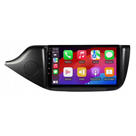 Kia Ceed - Araç Multimedya Ekran - 4GB 64GB - S - Black - 2012 - 2019 - 9 Inch - MYWAY - RED
