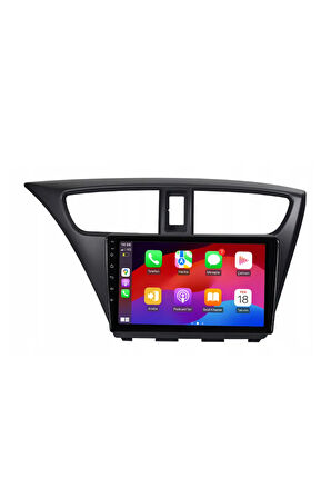 Honda Civic Sport - Araç Multimedya Ekran - 2GB 32GB - Hatchback - Black - 2012 - 2014 - 9 Inch - HI
