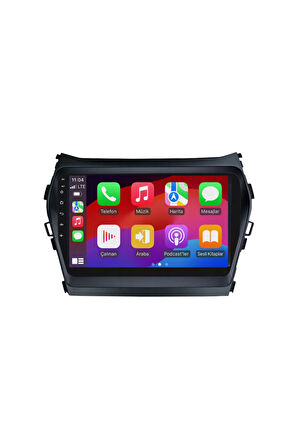 Hyundai Santa Fe - Araç Multimedya Ekran - 2GB 32GB - S - Black - 2013 - 2017 - 9 Inch - HIGH SOUND