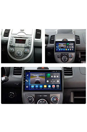 Kia Soul - Uyumlu  Araç Multimedya Ekran - 2GB 32GB - S - Gri - 2011 - 2013 - 9 Inch