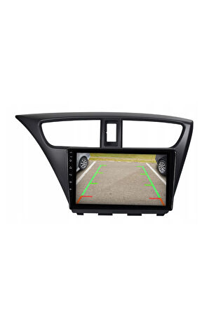 Honda Civic Sport - Araç Multimedya Ekran - 2GB 32GB - Hatchback - Black - 2012 - 2014 - 9 Inch - HI