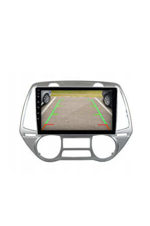 Hyundai i20 - Araç Multimedya Ekran - 2GB 32GB - Yuvarlak Dijital - Silver - 2008 - 2012 - 9 Inch -