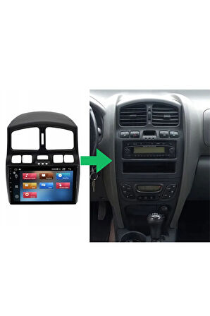 Hyundai Santa Fe - Araç Multimedya Ekran - 2GB 32GB - S - Black - 2000 - 2005 - 9 Inch - HIGH SOUND
