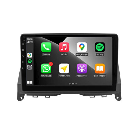 Mercedes W204 - Araç Multimedya Ekran - 4GB 64GB - S - Black - 2006 - 2011 - 9 Inch - MYWAY