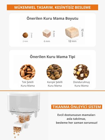 Greenwich Akıllı Otomatik Mama Kabı 4 L WiFi ve Ses Özellikli – Kedi ve Köpek İçin Uygulama Kontrollü Otomatik Mama Dağıtıcı