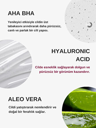 Canlandırıcı ve Cilt Tonu Eşitleyici Yüz Peeling Serum (Aha 10% + Bha 2%)