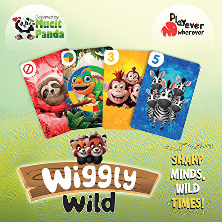 Playever Wiggly Wild, Renk ve Sayı Eşleştirme Kart Oyunu (3-6 Yaş)