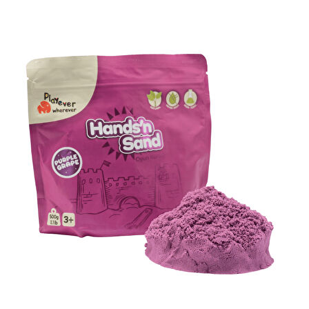 Playever Hands'n Sand Doğal Kinetik Oyun Kumu 500gr - Mor