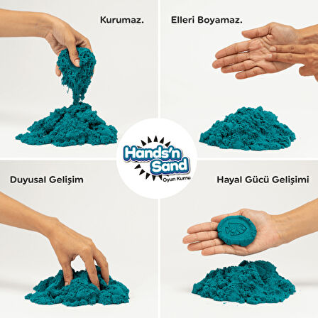 Playever Hands'n Sand Doğal Kinetik Oyun Kumu 500gr - Mavi