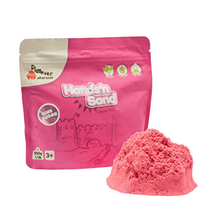 Playever Hands'n Sand Doğal Kinetik Oyun Kumu 500gr - Pembe