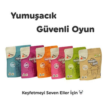 Playever Hands'n Sand Doğal Kinetik Oyun Kumu 500gr - Turuncu