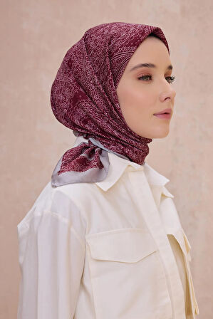 Belli Fresh Twist Eşarp 09 Bordo Karışık Desen 49733