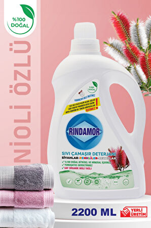 % 100 DOĞAL BİTKİSEL TÜM RENKLER SIVI ÇAMAŞIR DETERJANI ORGANİK NİOLİ YAĞLI-KENDİNDEN YUMUŞATICILI