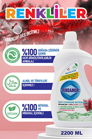 % 100 DOĞAL BİTKİSEL TÜM RENKLER SIVI ÇAMAŞIR DETERJANI ORGANİK NİOLİ YAĞLI-KENDİNDEN YUMUŞATICILI