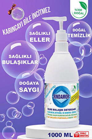 % 100 DOĞAL BİTKİSEL ELDE BULAŞIK DETERJANI-ORGANİK KEKİK&PORTAKAL YAĞLI