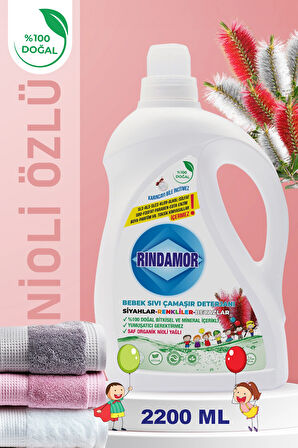 % 100 DOĞAL BİTKİSEL BEBEK SIVI ÇAMAŞIR DETERJANI ORGANİK NİOLİ YAĞLI-KENDİNDEN YUMUŞATICILI