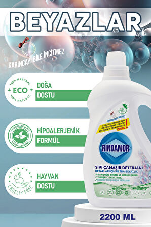 % 100 DOĞAL BİTKİSEL BEYAZLAR KOKUSUZ SIVI ÇAMAŞIR DETERJANI -KENDİNDEN YUMUŞATICILI