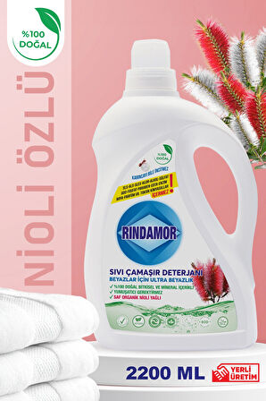 % 100 DOĞAL BİTKİSEL  BEYAZLAR SIVI ÇAMAŞIR DETERJANI ORGANİK NİOLİ YAĞLI-KENDİNDEN YUMUŞATICILI