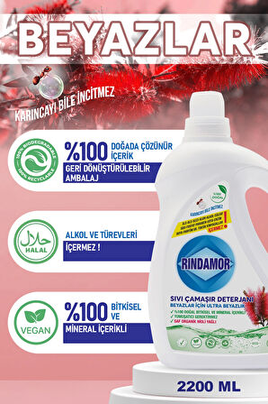 % 100 DOĞAL BİTKİSEL  BEYAZLAR SIVI ÇAMAŞIR DETERJANI ORGANİK NİOLİ YAĞLI-KENDİNDEN YUMUŞATICILI